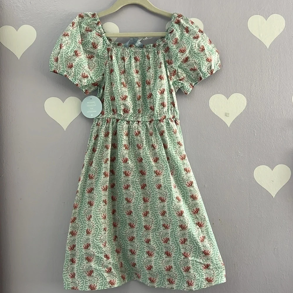 Hill House 9/10 yrs The Tiny Sienna Dress Trailing Vine Multi Cotton